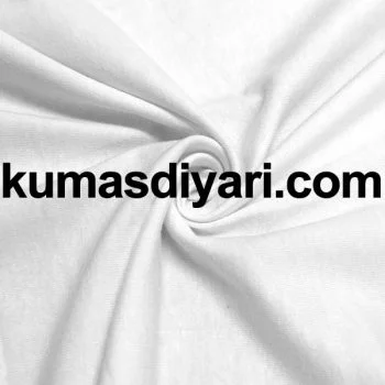 Beyaz jarse kumaş esnek yapısıyla giyim ve ev tekstili için uygundur