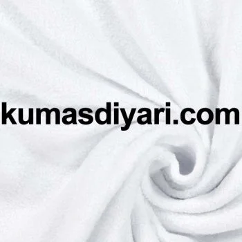 Beyaz welsoft kumaş mont