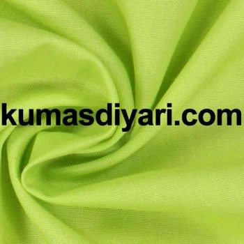 Pamuklu yapısıyla fıstık yeşili poplin kumaş