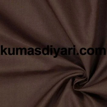 Kahverengi poplin kumaş metre ile satılır