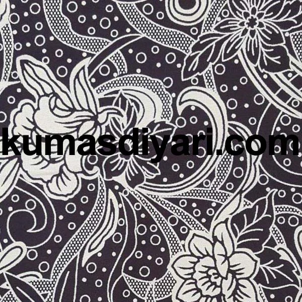 Siyah gül desenli kumaş 13