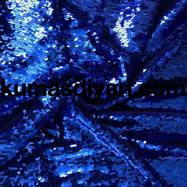 mavi payet kumaş 5mm