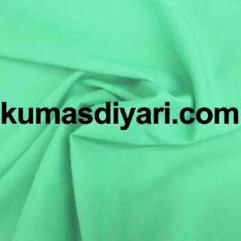 Mint poplin kumaşın yakın plan dokusu ve rengi