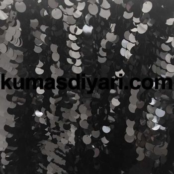 siyah payet kumaş 7mm