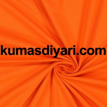 Toptan satışa sunulan turuncu penye kumaş rulosu