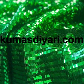 yeşil piyano payet kumaş