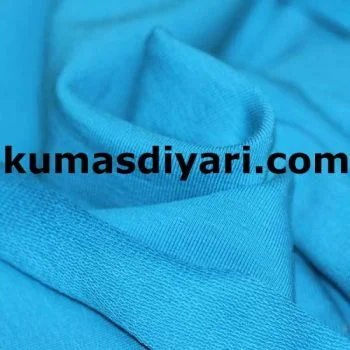 Koyu aqua iki iplik kumaş