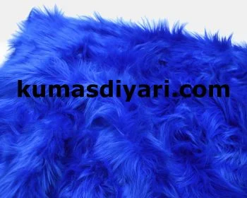 Mavi peluş kumaş metre ile satılır