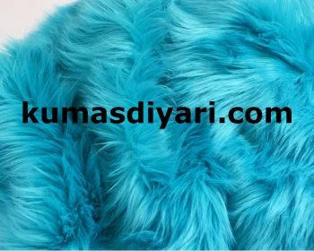 Petrol yeşili shaggy peluş kumaş