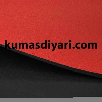 5mm kalınlığında siyah kırmızı çift taraflı neoparen kumaş
