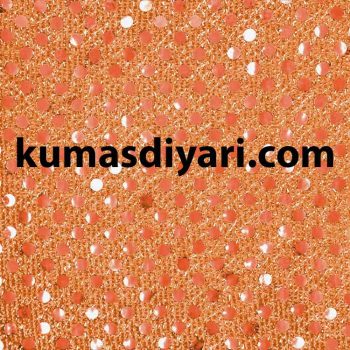 turuncu noktalı payet kumaş çeşitleri ve modelleri kumasdiyari.com da