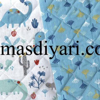 dinazor desenli kapitone kumaş kumasdiyari.com görseli