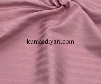 gül kurusu çizgili pamuk saten kumaş kumasdiyari.com görseli