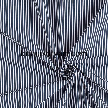 lacivert beyaz ince çizgili viskon kumaş kumasdiyari.com görseli