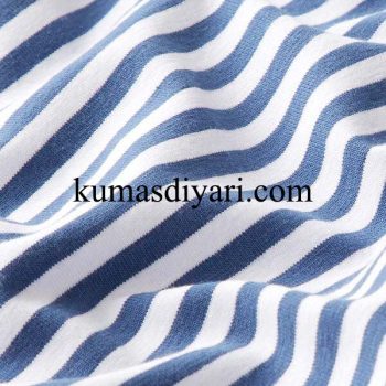 mavi beyaz kalın çizgili viskon kumaş kumasdiyari.com görseli