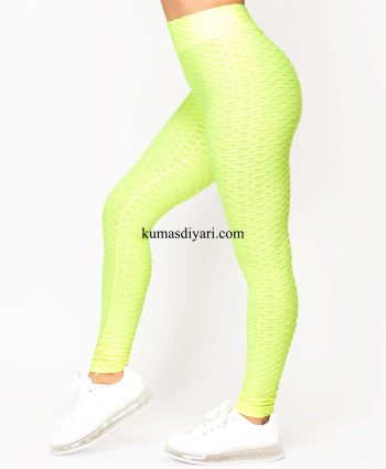 neon yeşil waffle scuba kumaş kumasdiyari.com görseli