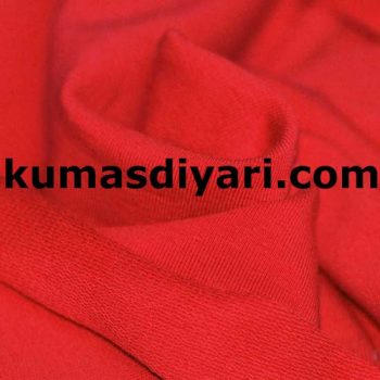 Canlı kırmızı iki iplik kumaş
