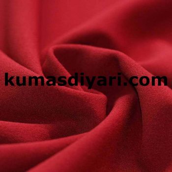 Koyu kırmızı scuba krep kumaş